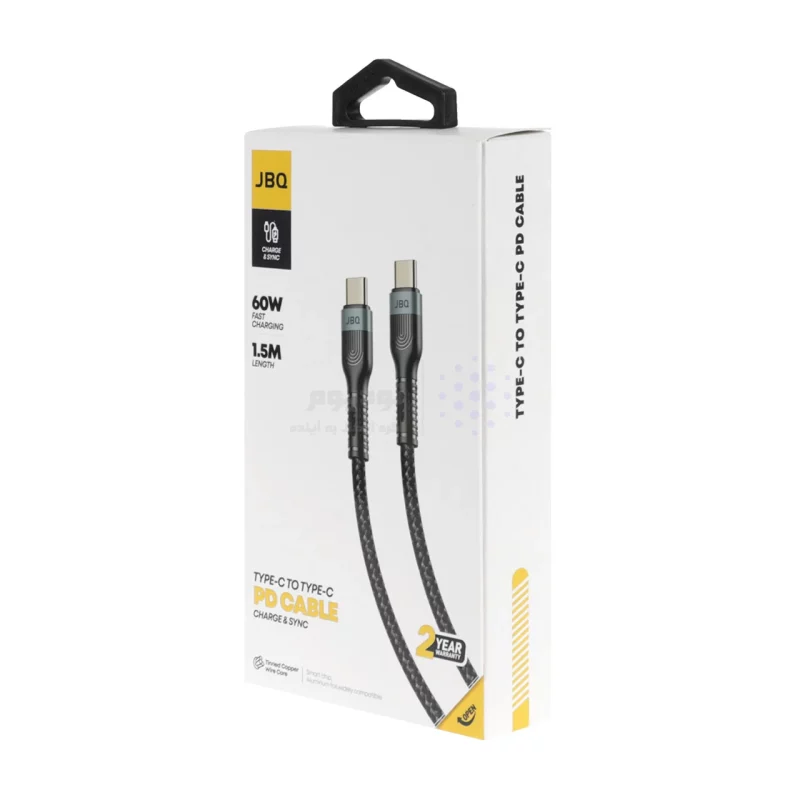 کابل شارژ 1.5 متری PD و فست JBQ Type-C to Type-C مدل CA-720 - مشکی (گارانتی یکساله رصاصی) - تصویر 4