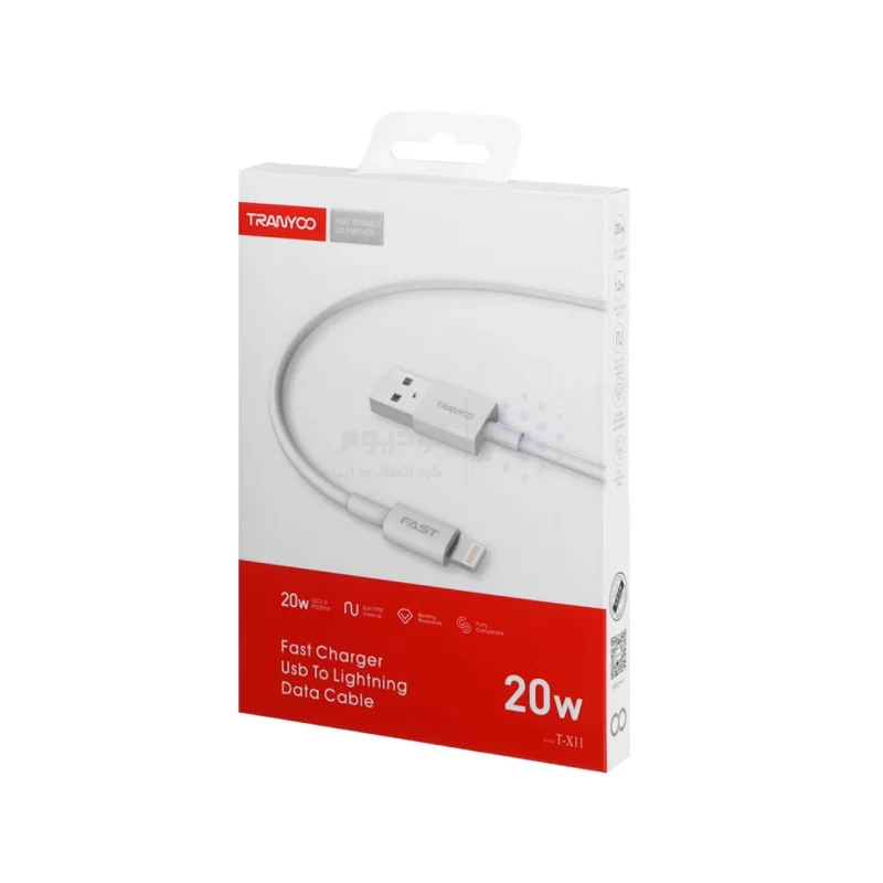 کابل شارژ فست 1.2 متری آیفون TRANYOO مدل T-X11 - سفید (پک جدید) MN - تصویر 5