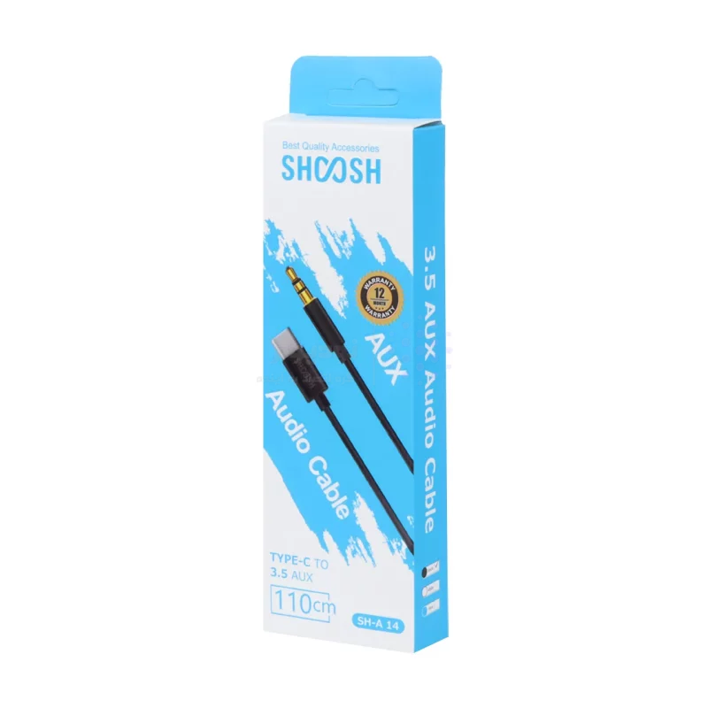 کابل تبدیل Shoosh AUX TO Type-C مدل SH-A14 - مشکی - SMO - تصویر 4