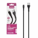 کابل شارژ فست پاوربانک آیفون Shoosh مدل SH601i - مشکی - SMO