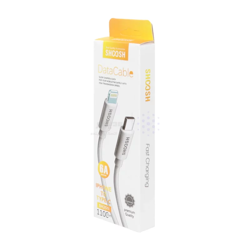 کابل شارژ 1.1 متری فست Shoosh Type-C to Lightning مدل SH251i - سفید - SMO - تصویر 4