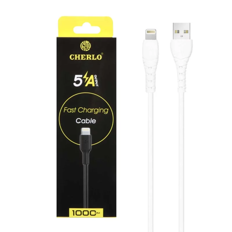 کابل شارژ فست آیفون CHERLO مدل CH-IP10 - سفید - SMO - تصویر 2