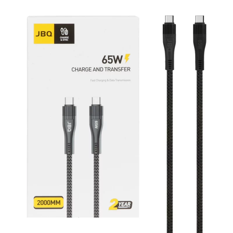 کابل شارژ 2 متری فست JBQ Type-C to Type-C مدل CA-1165 - مشکی - تصویر 2