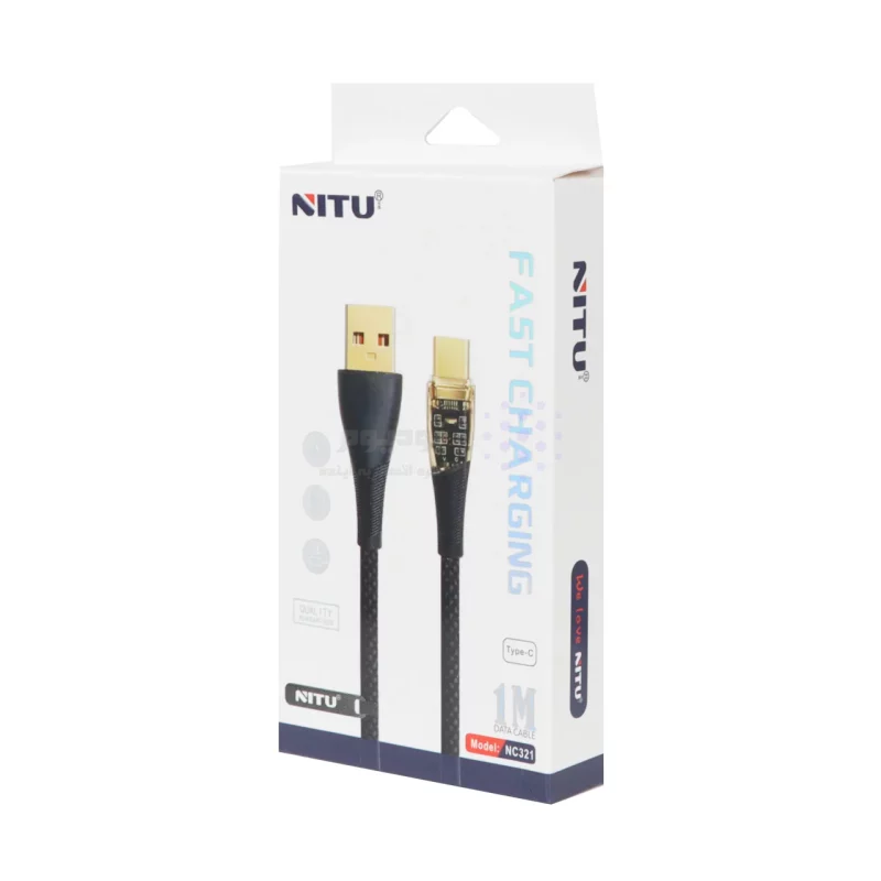 کابل شارژ فست NITU Type-C مدل NC321 - مشکی (گارانتی 18 ماه تعویض نیکان همراه) - تصویر 4