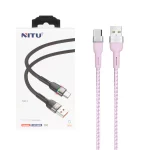 کابل شارژ NITU Type-C مدل NC320 - صورتی (گارانتی 18 ماه تعویض نیکان همراه)