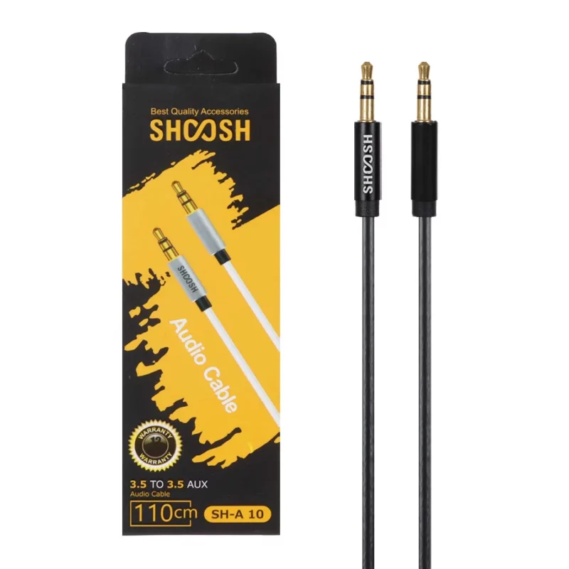 کابل صدا 1.1 متری Shoosh AUX مدل SH-A10 - مشکی - SMO - تصویر 2