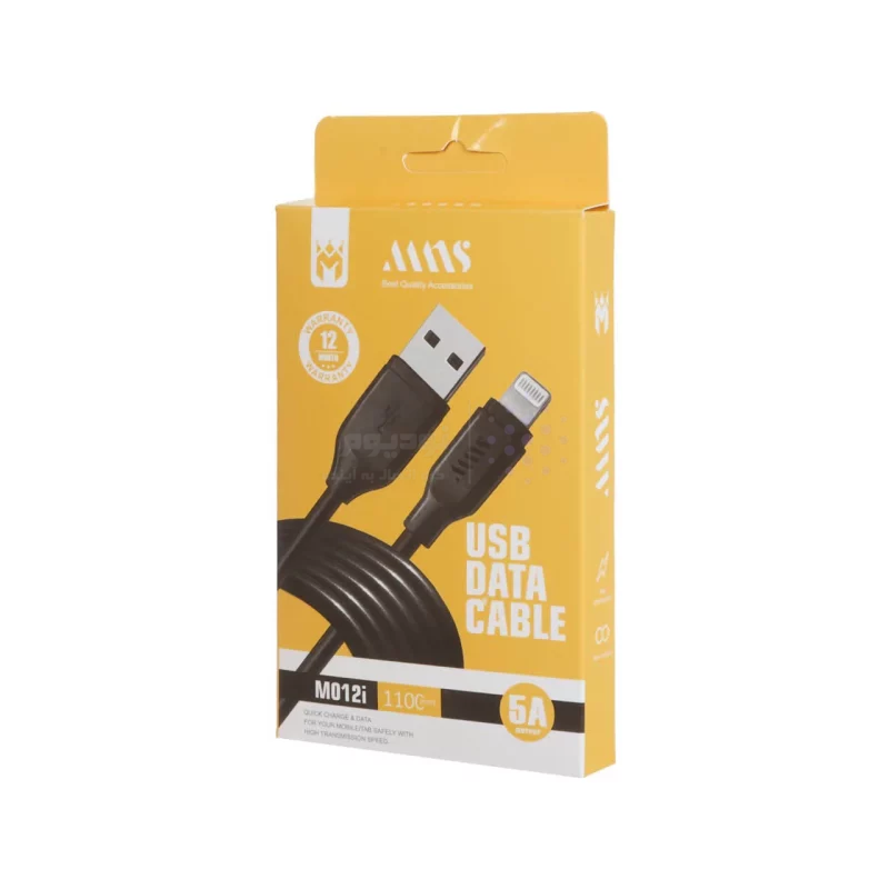 کابل شارژ فست 1.1 متری آیفون MNS مدل M012i - سفید - SMO - تصویر 3
