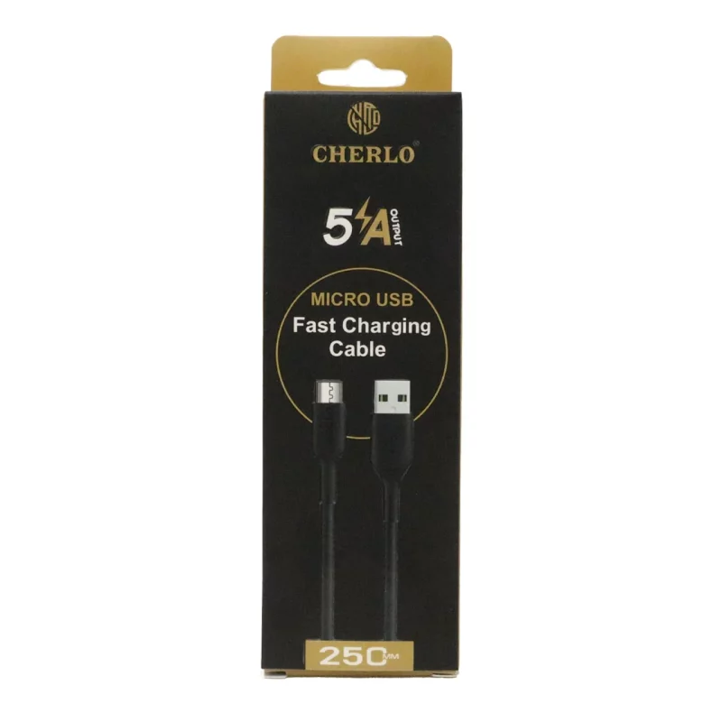 کابل شارژ پاوربانک اندروید CHERLO مدل CH-SM10 - مشکی - SMO - تصویر 2
