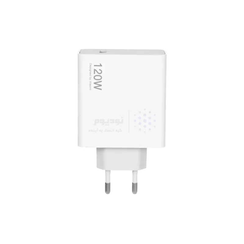 شارژر دیواری ثانیه شمار 120W فست تک پورت Xiaomi مدل MDY-13-EZ به همراه کابل شارژ Type-C - سفید - اصل چین - MMS (گارانتی 6 ماهه YA) - تصویر 3