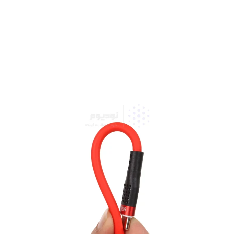 کابل شارژ سیلیکونی 1.1 متری فست Shoosh Type-C مدل +SH141C - قرمز - SMO - تصویر 4