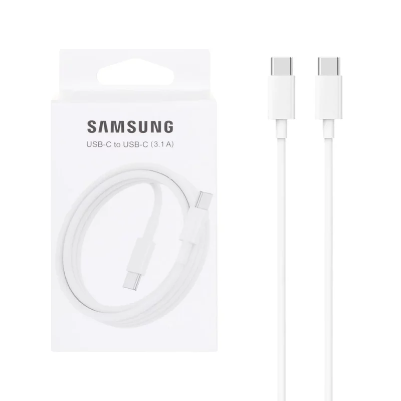 کابل شارژ Samsung Type-C to Type-C 3.1A - سفید (پک دار) - SMO - تصویر 2