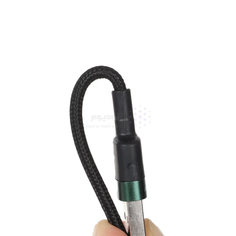 کابل شارژ فست آیفون DENMEN مدل D61L - سبز - تصویر 3