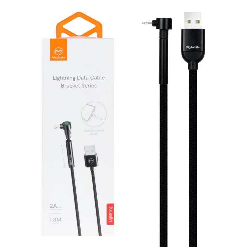 کابل شارژ 1.8 متری آیفون Mcdodo مدل CA-6670 - مشکی - تصویر 2