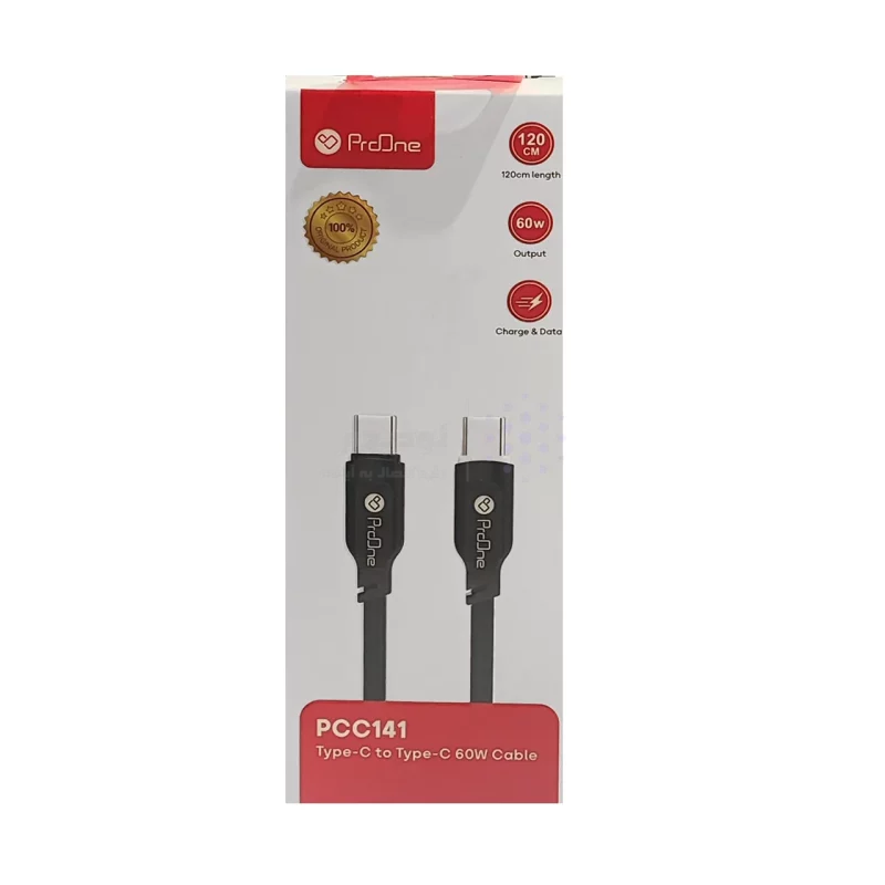 کابل شارژ فست ProOne Type-C To Type-C مدل PCC141 60W - طوسی - تصویر 4