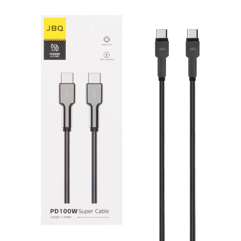 کابل شارژ PD و فست JBQ Type-C To Type-C مدل CA-1202 100W - مشکی (گارانتی یکساله رصاصی) - تصویر 2