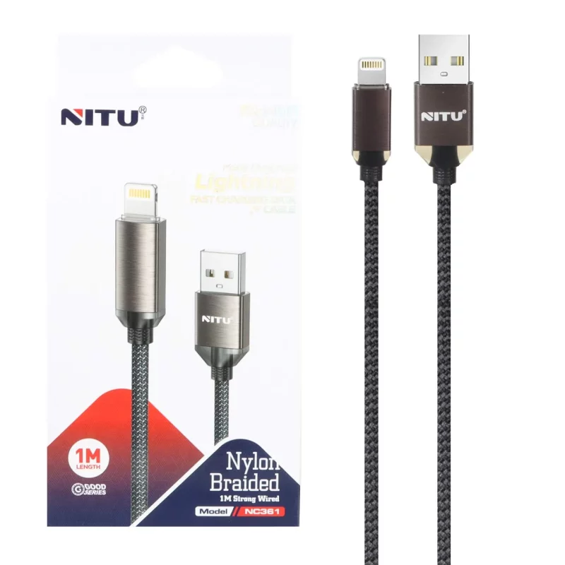 کابل شارژ فست آیفون Nitu مدل NC361 - مشکی (گارانتی 18 ماه تعویض نیکان همراه) - تصویر 2