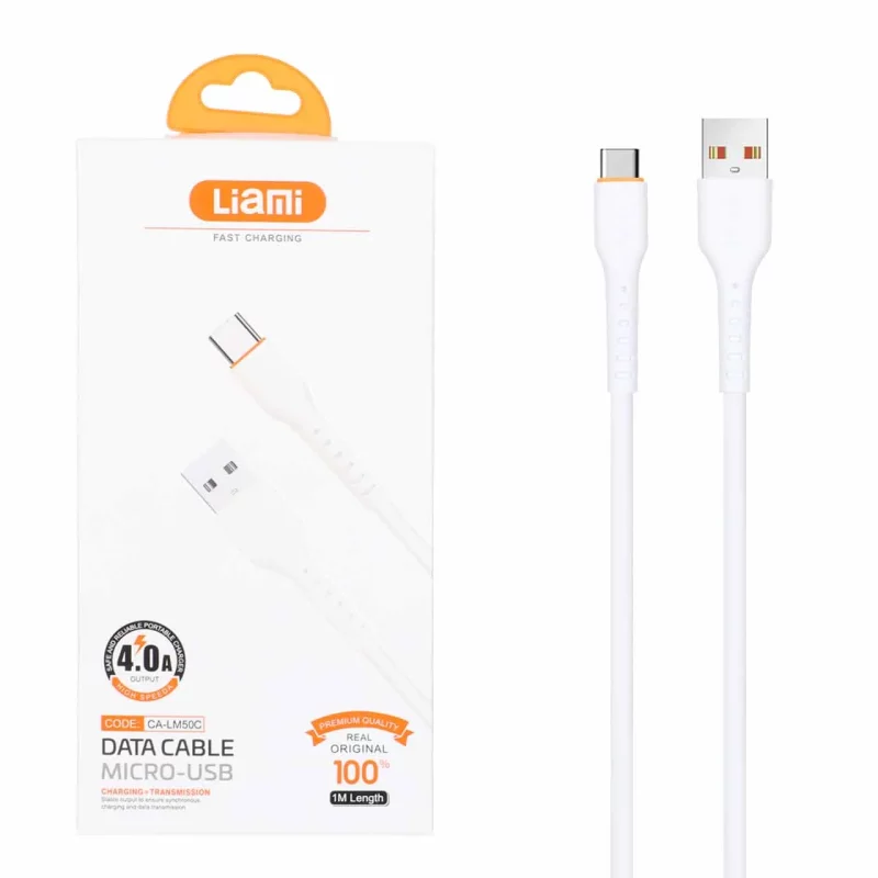 کابل شارژ فست Liami Type-C مدل CA-LM50C - سفید (گارانتی شش ماهه شرکتی) - تصویر 2