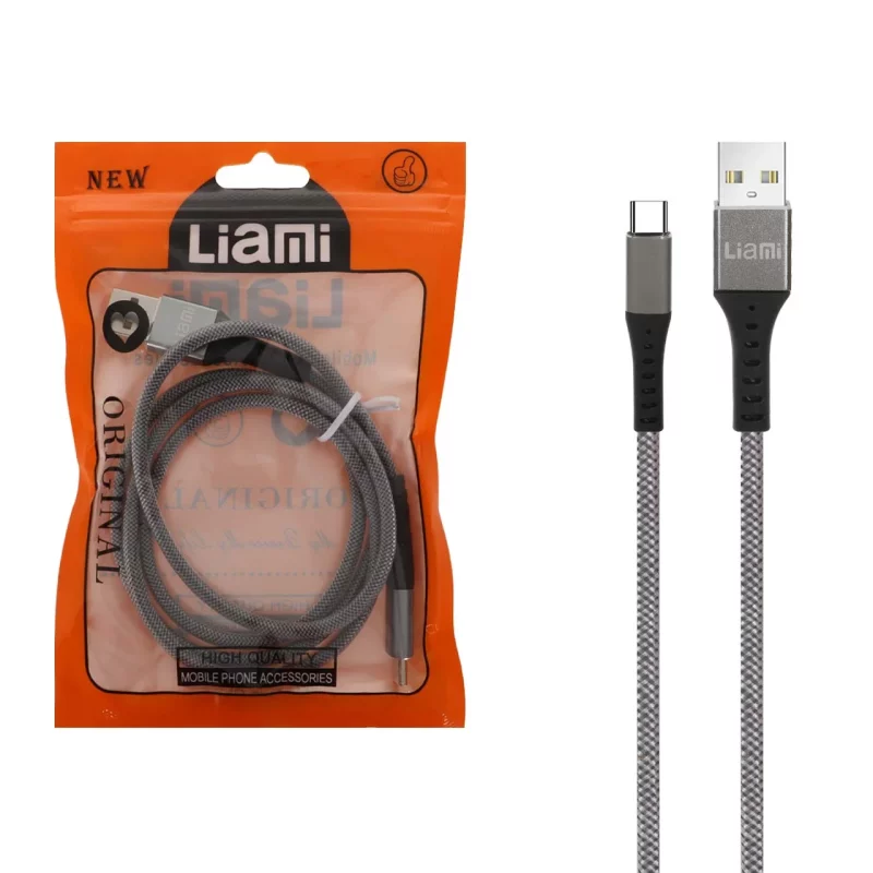 کابل شارژ فست Liami Type-C - خاکستری (گارانتی شش ماهه شرکتی) - تصویر 2