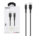 کابل شارژ و دیتا فست کنفی 1.2 متری Nitu Type-C مدل NC349BK - مشکی (گارانتی 18 ماه تعویض نیکان همراه)