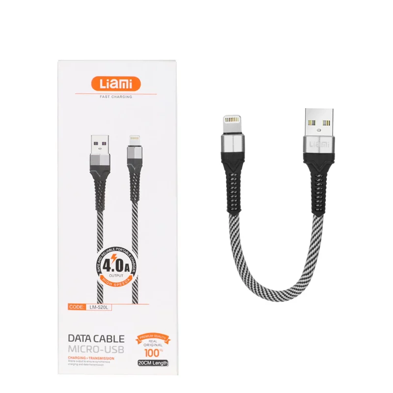 کابل شارژ فست پاوربانک آیفون Liami مدل LM-520L - سفید (گارانتی شش ماهه شرکتی) - تصویر 2