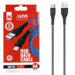 کابل شارژ کنفی فست 1.1 متری MNS Type-C مدل M015C - طوسی - SMO
