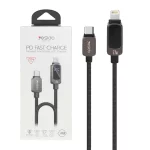کابل شارژ 1.2 متری فست Yesido Type-C To Lightning دارای نمایشگر LED مدل CA180 27W - خاکستری (گارانتی 18 ماه تعویض نیکان همراه)