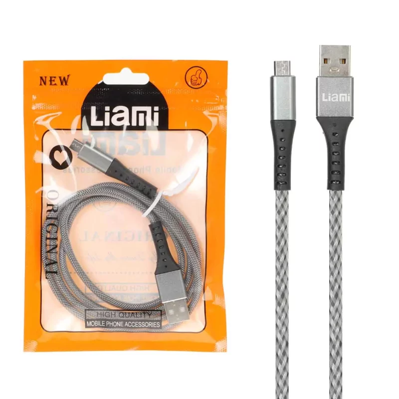 کابل شارژ فست اندروید Liami - خاکستری (گارانتی شش ماهه شرکتی) - تصویر 2