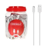 کابل شارژ 1.1 متری فست CHERLO Type-C مدل CH-TCK02 - سفید (بسته 40 عددی) SMO