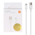 کابل شارژ فست 67W اصلی Xiaomi Type-C 6A - سفید -DST (گارانتی شش ماهه شرکتی)