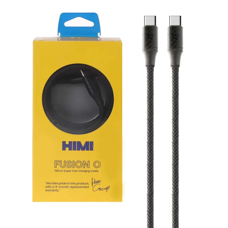 کابل شارژ فست 1.5 متری HIMI Type-C To Type-C مدل Fusion O VQ-D12M 100W - مشکی (6 ماه گارانتی تعویض شرکتی) - تصویر 2