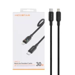 کابل شارژ فست و Hicostar Type-C to Lightning PD مدل 143C-L 30W - مشکی