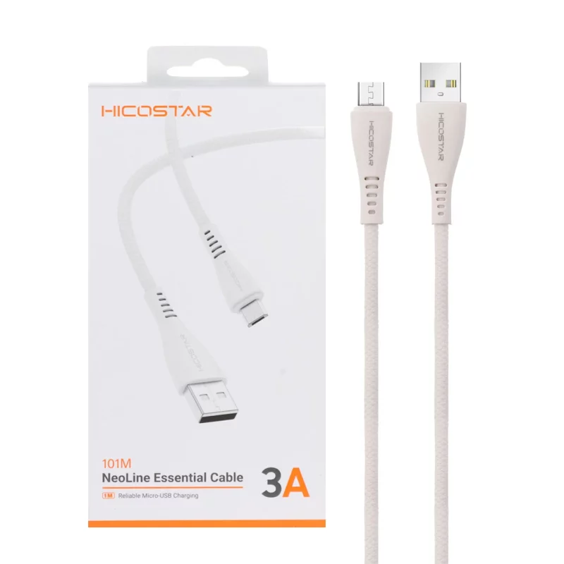 کابل شارژ فست اندروید Hicostar مدل 101M - سفید - تصویر 2