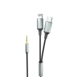 کابل Earldom Aux To Type-C & Lightning مدل ET-AUX71 - مشکی