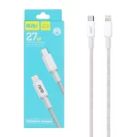 کابل شارژ فست BUKU Type-C To Lightning مدل MA-095 27W - طوسی - MMS
