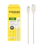 کابل شارژ 1.1 متری فست Masaru Type-C مدل M302C - سفید - SMO