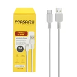 کابل شارژ 1.1 متری فست Masaru Type-C مدل M304C - سفید - SMO