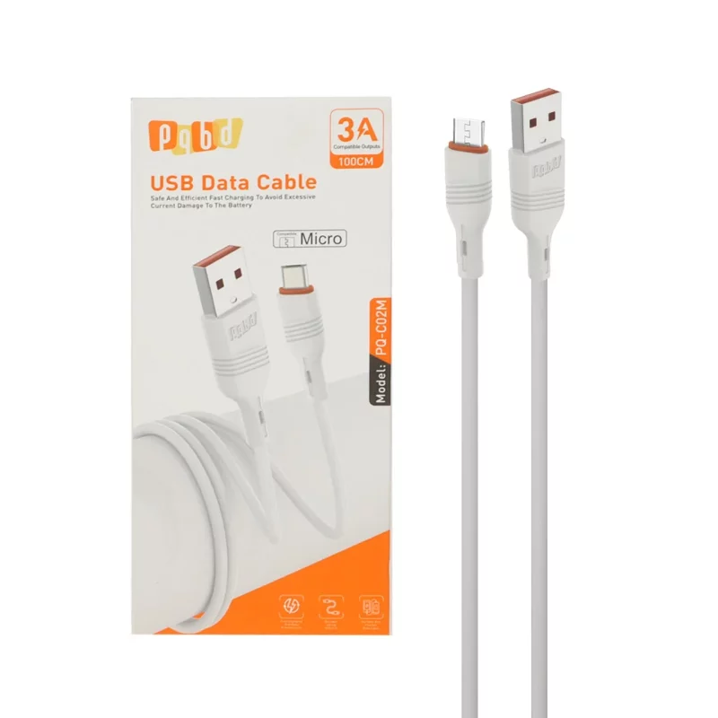 کابل شارژ فست اندروید pqbd مدل PQ-C02M - سفید - تصویر 2