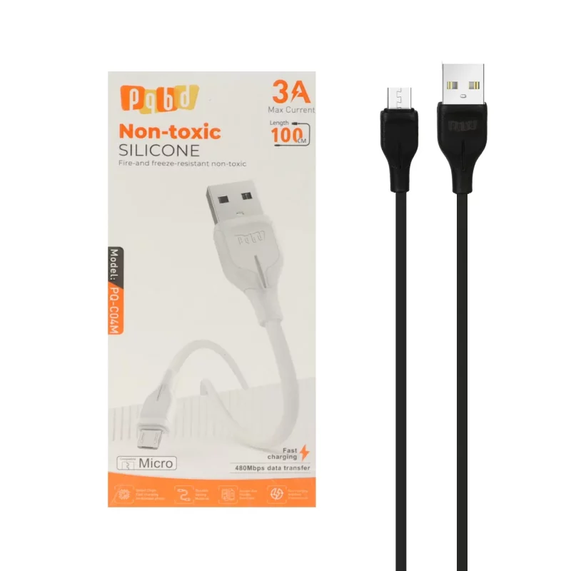 کابل شارژ فست اندروید pqbd مدل PQ-C04M - مشکی - تصویر 2