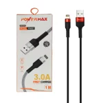 کابل شارژ فست آیفون Power Max مدل PM001 - مشکی قرمز
