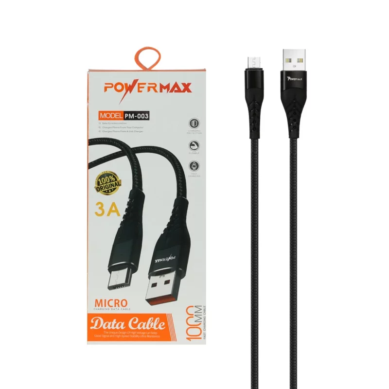 کابل شارژ فست اندروید Power Max مدل PM-003 - سفید - تصویر 2