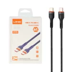 کابل شارژ PD و فست 2 متری LDNIO Type-C To Type-C مدل LC642C 65W - مشکی (اصلی)