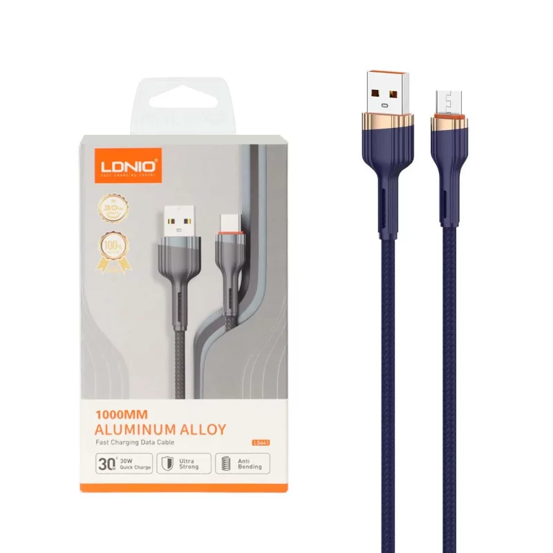 کابل شارژ فست اندروید LDNIO مدل LS641 - سرمه ای (اصلی) - تصویر 2