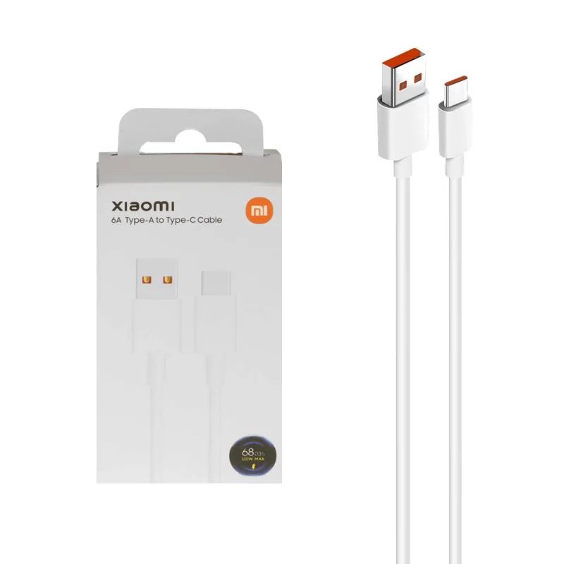 کابل شارژ فست 6A در صد شمار Xiaomi Type-C مدل 120W - سفید - اصل چین - kZN (گارانتی شش ماهه Kezen) - تصویر 2