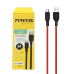 کابل شارژ 1.1 متری فست Masaru Type-C مدل M309C - قرمز - SMO