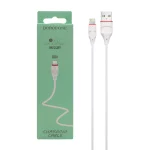 کابل شارژ آیفون Borofone مدل BX17-سفید (گارانتی شش ماهه نیکان همراه)