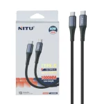 کابل شارژ فست Nitu Type-C To Type-C مدل NC388 60W - مشکی (گارانتی 18 ماهه تعویض نیکان همراه)