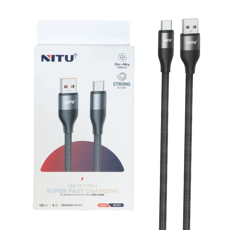 کابل شارژ فست Nitu Type-C مدل NC393 60W - مشکی (گارانتی 18 ماهه تعویض نیکان همراه) - تصویر 2