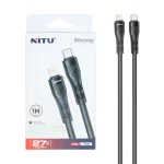 کابل شارژ فست Nitu Type-C To Lightning مدل NC400 27W - مشکی (گارانتی 18 ماهه تعویض نیکان همراه)