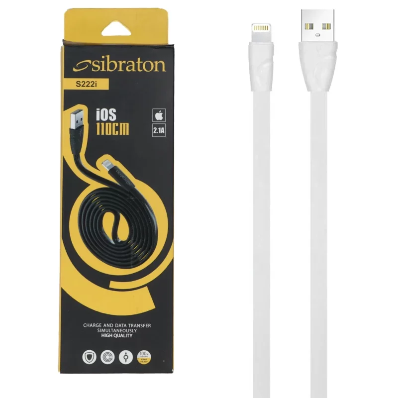 کابل شارژ آیفون Sibraton مدل S222 i - سفید (گارانتی متین) - تصویر 2