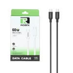 کابل شارژ فست ROBIX Type-C To Type-C مدل R001 60W - مشکی - MDM